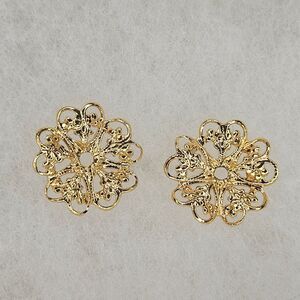 Gold Floral Earring accessory